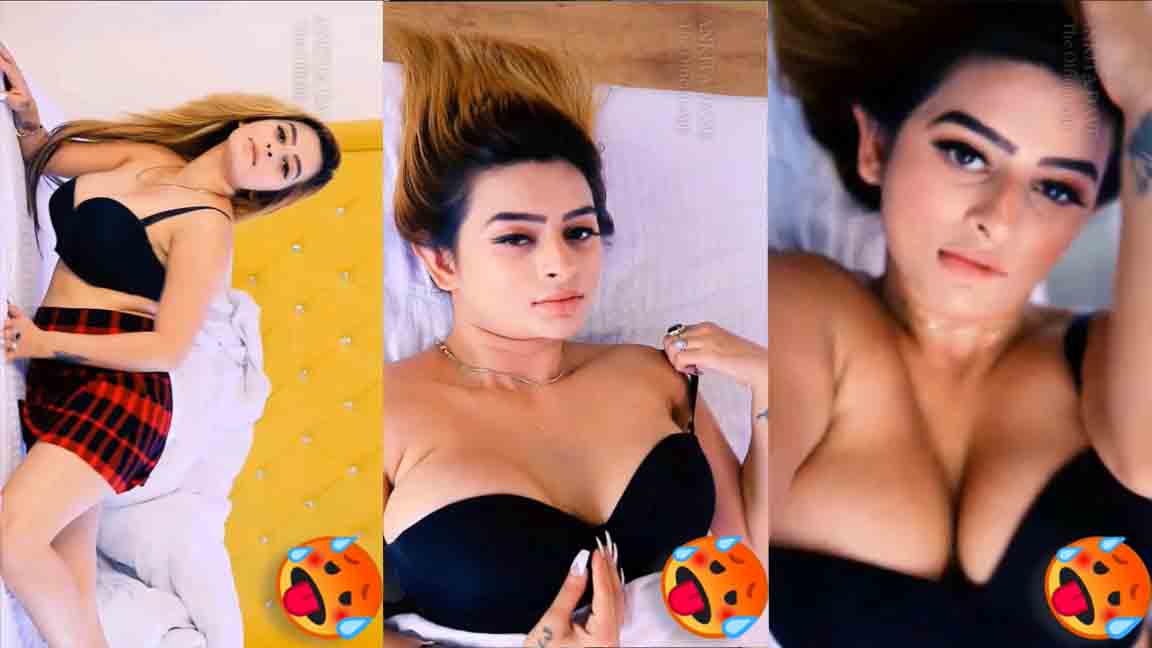 Ankita Dave Most Demanded Exclusive Private Video Stripping Her Bra In Bed