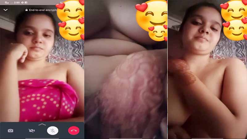 Beautiful girl fingering with mehndi hand Clips 02 Watch