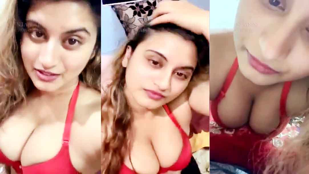 Hot Gunjan Saree Sundori Red Bra Live 