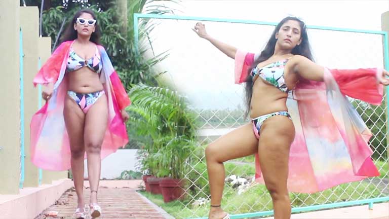 Smita Sana Flower Print Bikini Shoot Latest Resort Shoot 