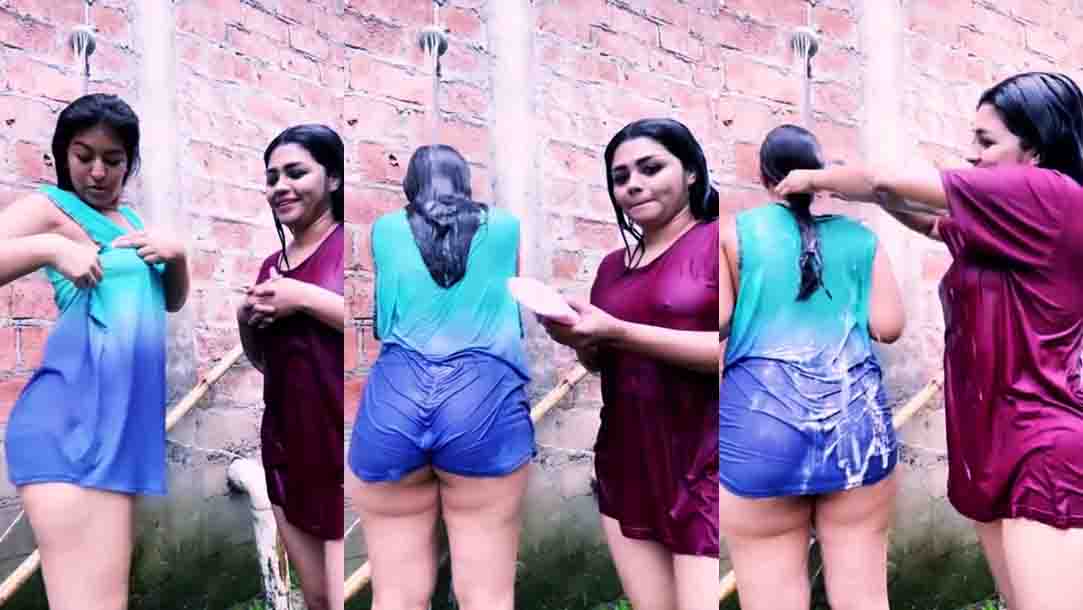 Two Girls Bathing Outdoor Watch Online
