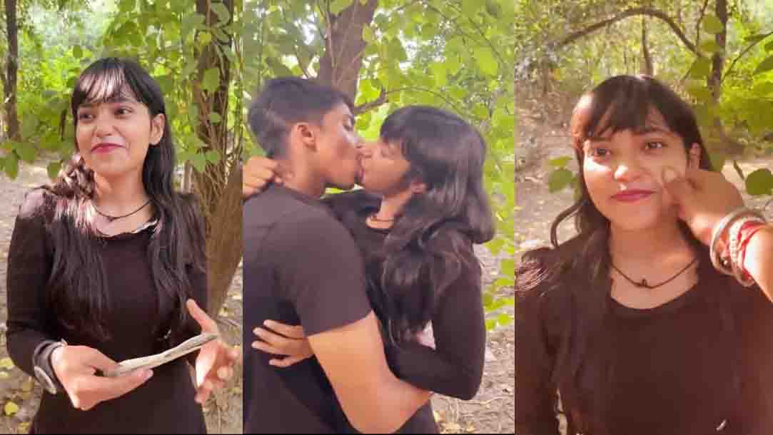 Very Beautiful Viral Meme Girl Kissing Video Doing For Money 